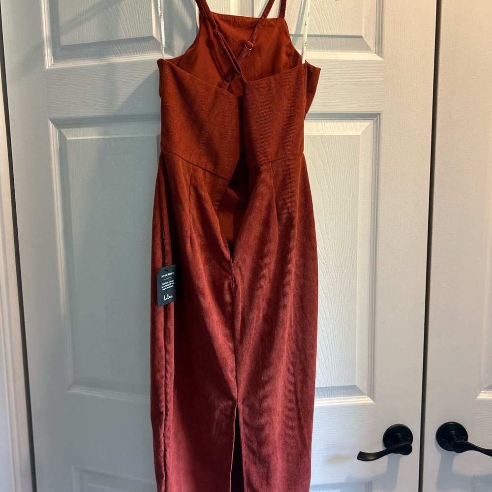 Nwt Rust Orange Corduroy Midi Small - image 4
